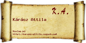 Kárász Attila névjegykártya